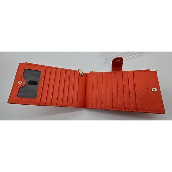 Travelambo Women's Wallet - RFID Blocking - Bifold Clutch - Orange - Picture 5 of 7